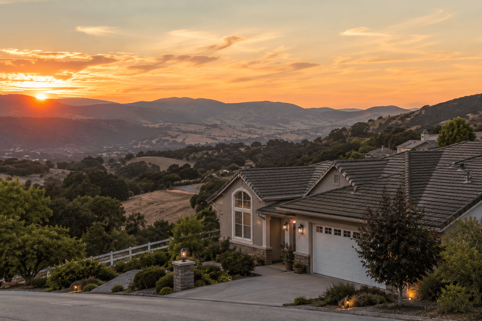 Home overlooking the rolling hills of California's Central Coast