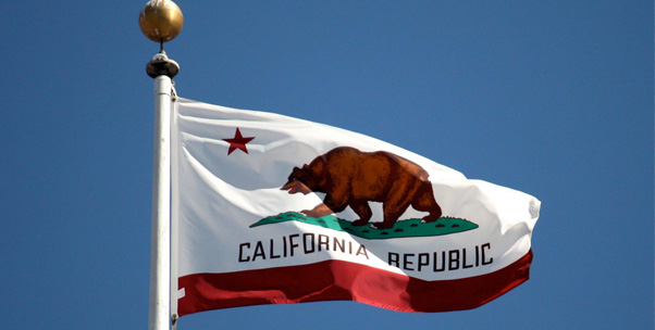 California Flag on Flagpole